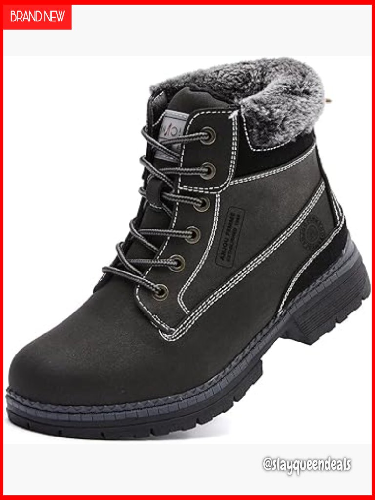 Waterproof Winter Hiking Boots With Faux Fur Lining For Women